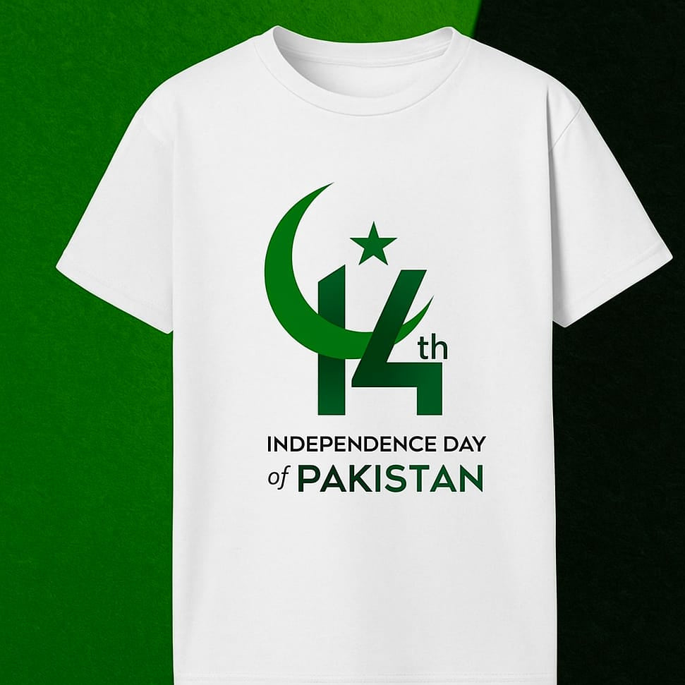 14 August Independence Tee – Stylish Pakistani National Day Shirt